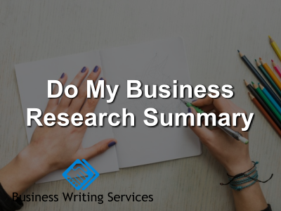 do my business research Summary