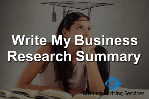 Write My business research Summary